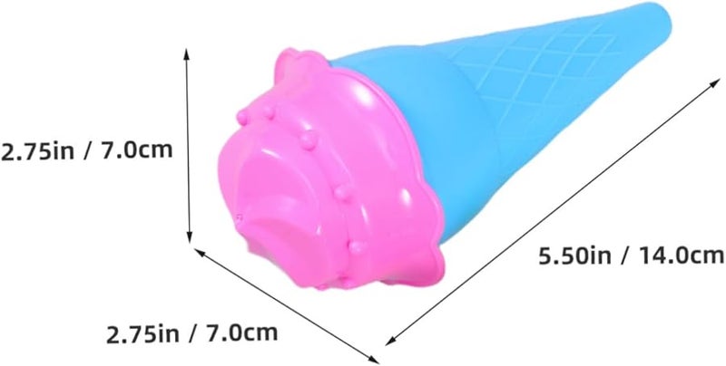 BESPORTBLE Ice Cream Cone Mold Set With Green Yellow Pink Caps Blue Scoops For Sensory Play - Image 2
